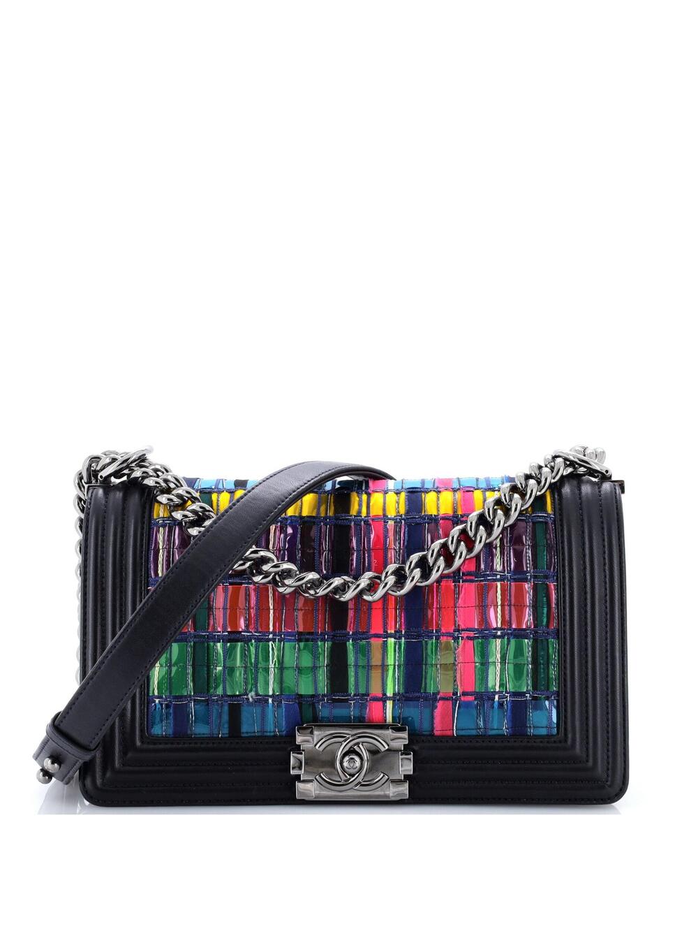 Chanel Boy Flap Bag Woven Pvc With #370925C36B